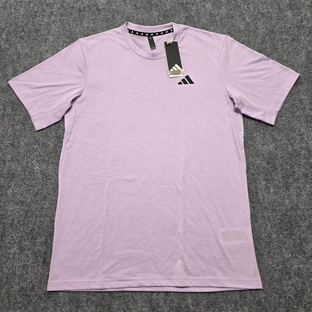 Adidas Aeroready Short Sleeve Running Shirt Men's S Purple Moisture Wicking New